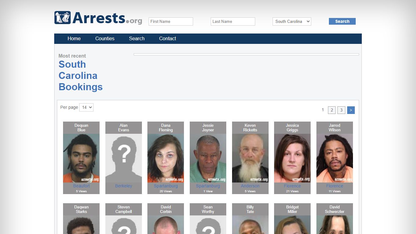 South Carolina Arrests and Inmate Search